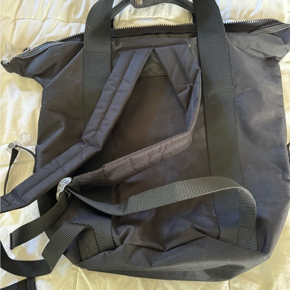 Marc Jacobs Black back pack- almost new. 18hx18w- bottom 7inches wide - Picture 2 of 4